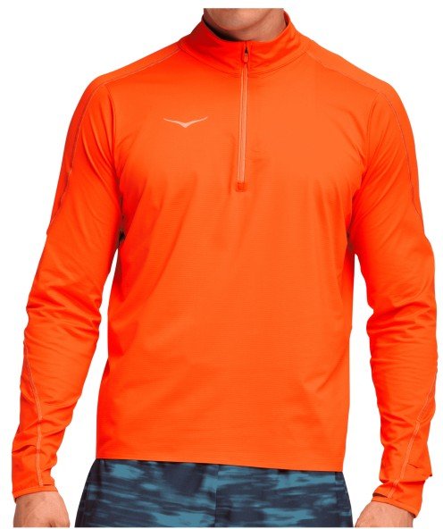 HOKA - Glidetech Quarter Zip - Laufshirt Gr S orange