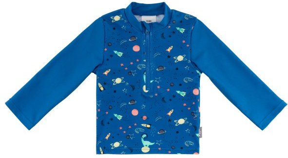 Sterntaler - Kid's Badeshirt Langarm Weltraum - Lycra Gr 68 blau