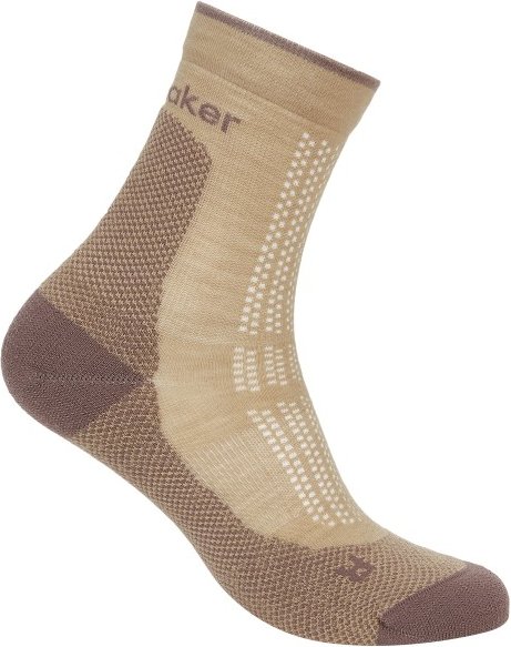 Icebreaker - Women's Merino Hike+ Ultralight Quarter - Wandersocken Gr 41-43 beige/braun