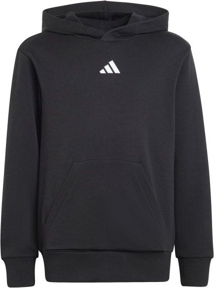 adidas - Kid's Small Logo Fleece Hoodie 225 - Hoodie Gr 176 schwarz/grau