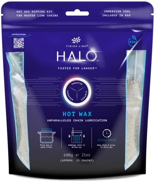 Finish Line - HALO Heißkettenwachs + Kochbeutel - Kettenwachs Gr 600 g