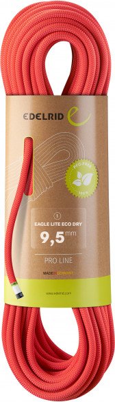 Edelrid - Eagle Lite Eco Dry 9,5 mm - Einfachseil Gr 50 m rot