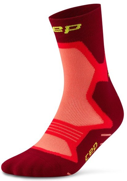 Thumbnail - CEP - Run Cushion Mid Cut - Laufsocken Gr S rot