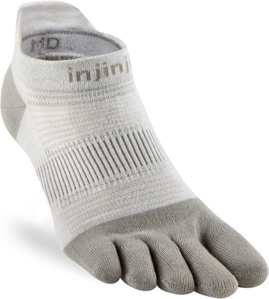 Injinji - Run Lightweight No-Show - Laufsocken Gr 44,5-47 grau