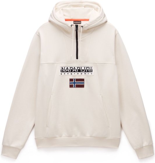 Thumbnail - Napapijri - Burgee Half Zip Hoodie 2.0 - Hoodie Gr L beige/weiß