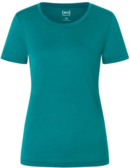 super.natural - Women's Midsummer Tee - Merinoshirt Gr S türkis