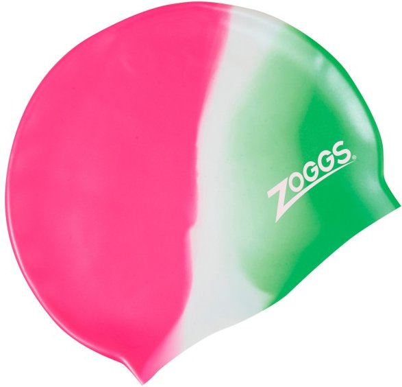 Zoggs - Kid's Silicone Cap Multi Colour - Badekappe grau/weiß