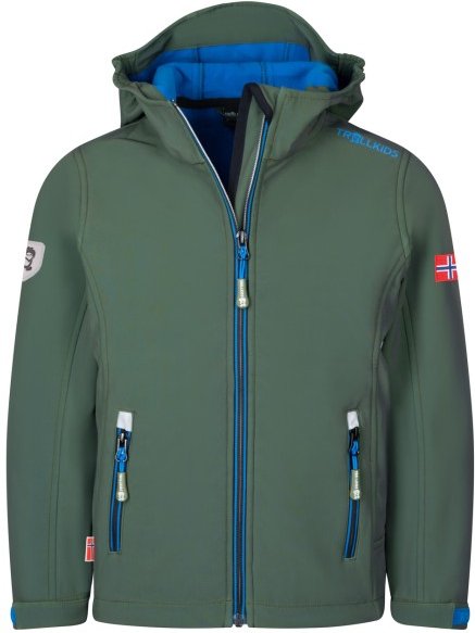 Trollkids - Kid's Trollfjord Jacket - Softshelljacke Gr 116 oliv