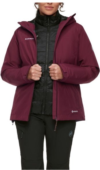 Thumbnail - Mammut - Women's Treeline 3 in 1 Hardshell Hooded Jacket - Doppeljacke Gr M rot/schwarz