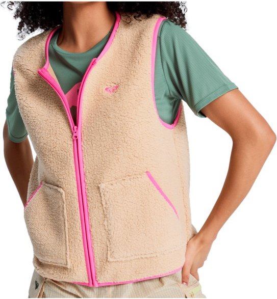 Roxy - Women's Boundless Spirit Easy Vest - Fleeceweste Gr XL beige
