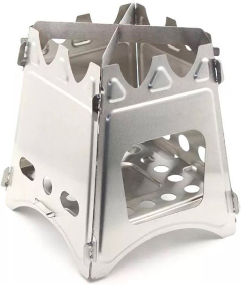 Origin Outdoors - Taschenkocher Stack - Trockenbrennstoffkocher Gr 16,5 x 16,5 x 18,5 cm stainless steel