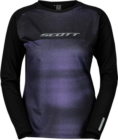 Scott - Women's Tee Trail Tuned L/S - Radtrikot Gr XS schwarz/blau