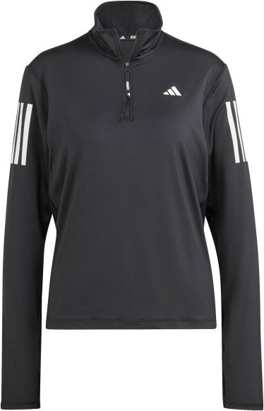 adidas - Women's Own the Run Half-Zip - Laufshirt Gr S grau/schwarz