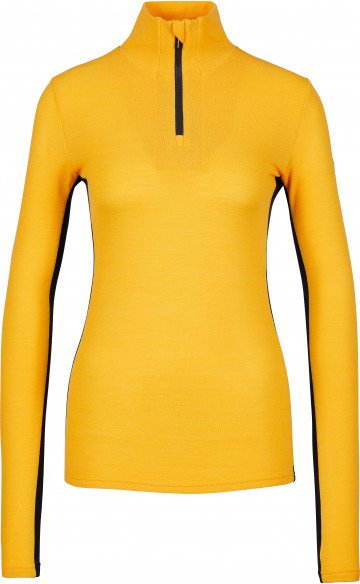 We Norwegians - Women's Tryvann Colblock Zipup - Merinounterwäsche Gr XL gelb