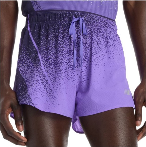 New Balance - RC Ultra Light Printed Short 3'' - Laufshorts Gr XXL lila