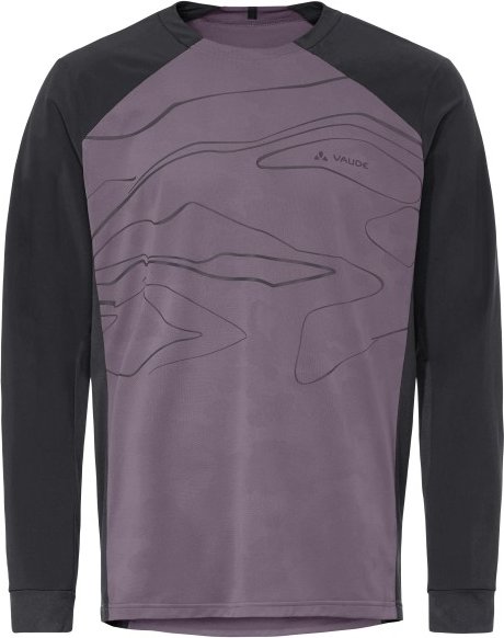 Vaude - Moab L/S Pro Shirt - Radtrikot Gr M lila/grau