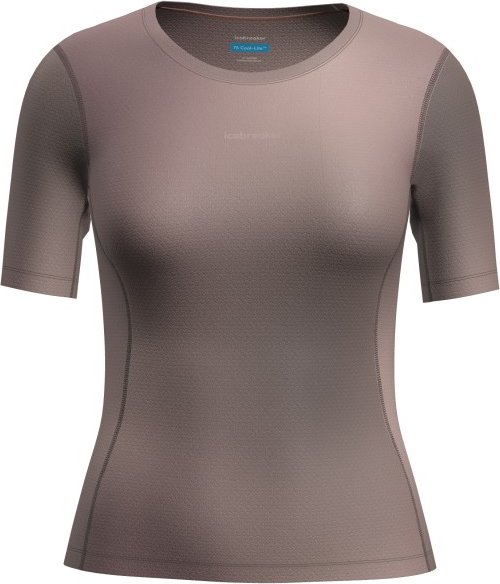 Icebreaker - Women's Merino 75 CL Featherlight S/S Crewe AOP - Funktionsshirt Gr L braun