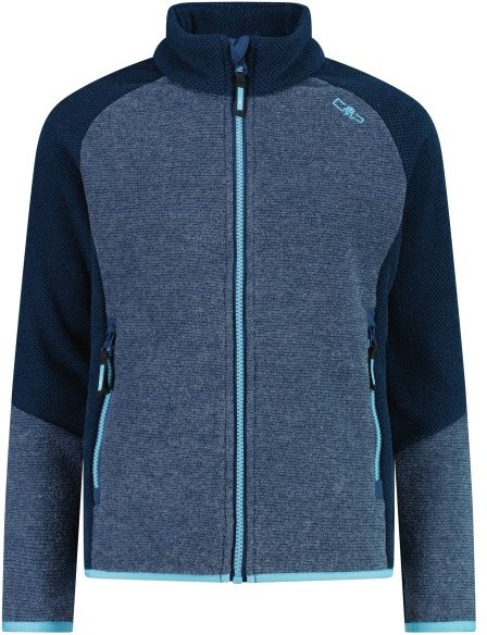 CMP - Girl's Jacket Jacquard Knitted Stripes - Fleecejacke Gr 152 blau