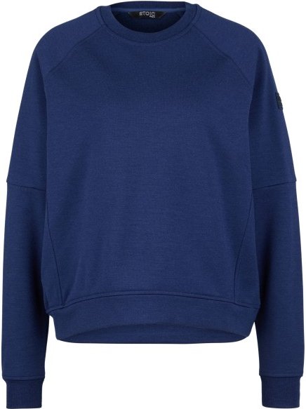 Thumbnail - Stoic - Women's MerinoFleece335 MMXX. Lulea Crew - Merinopullover Gr 3XL blau
