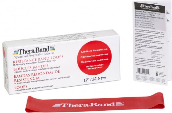 TheraBand - Loop - Fitnessband Gr Ø 13 cm / 7,6 cm x 20,5 cm weiß