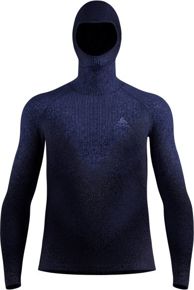 Thumbnail - Odlo - Performance Warm Blackcomb Bl Top Facemask L/S - Kunstfaserunterwäsche Gr M blau