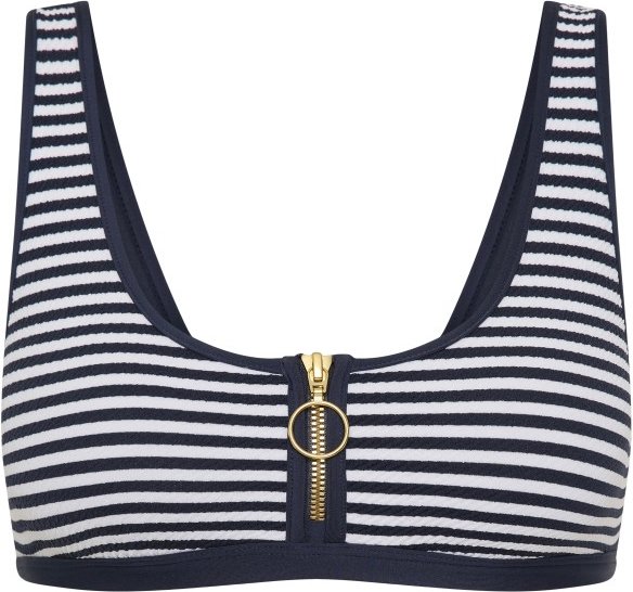 Seafolly - Clubhouse Zip Front Tank Top - Bikini-Top Gr 42 grau