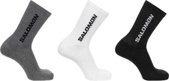 Thumbnail - Salomon - Everyday Crew 3-Pack - Multifunktionssocken Gr 45-47 weiß/grau