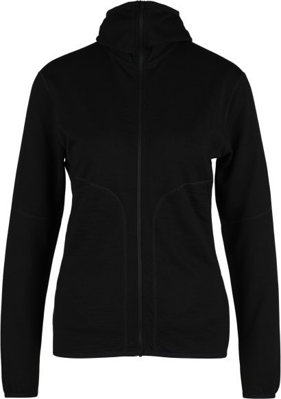 Thumbnail - Icebreaker - Women's 560 RealFleece Elemental II L/S Zip Hoodie - Merinohoodie Gr L schwarz