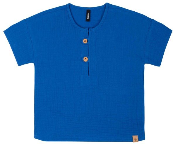 Pure Pure - Kid's Mini-T-Shirt Mull - T-Shirt Gr 110/116 blau