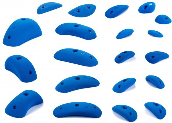 blue pill - Hard Boulder - Klettergriffe Gr XS-XL blau/weiß