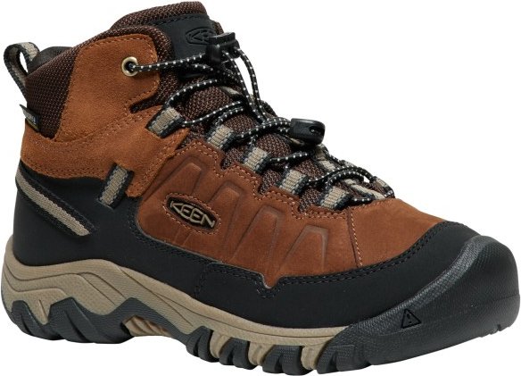 Thumbnail - Keen - Youth's Targhee IV Mid WP - Wanderschuhe Gr 35 schwarz/braun