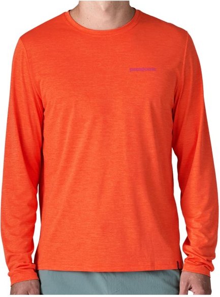 Patagonia - L/S Cap Cool Daily Shirt Boardshort Logo - Funktionsshirt Gr L rot