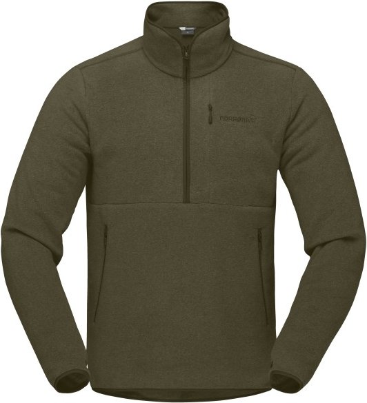 Thumbnail - Norrøna - Femund Warm2 Halfzip - Fleecepullover Gr XL oliv/braun