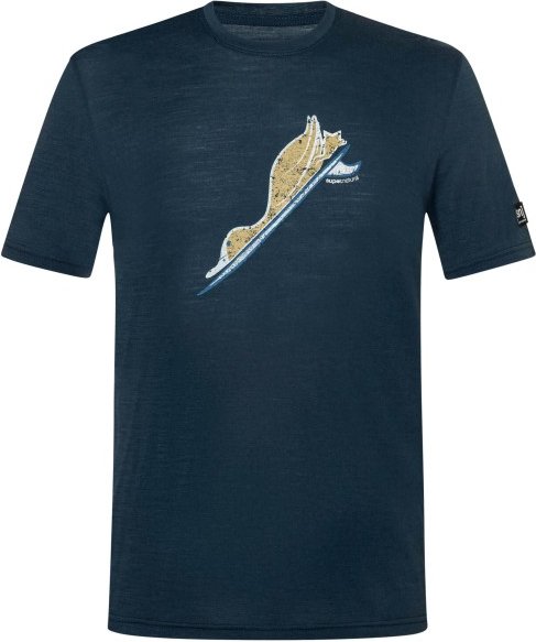 super.natural - Duck Dive Tee - Merinoshirt Gr L blau