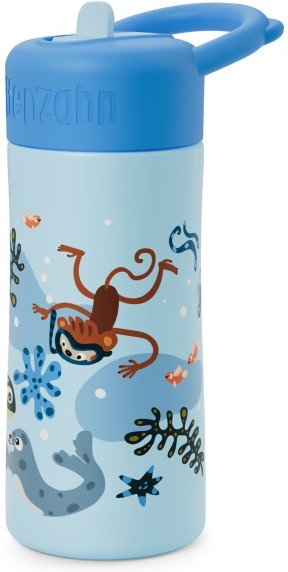 Affenzahn - Kid's Edelstahl Trinkflasche - Trinkflasche Gr 0,43 l blau