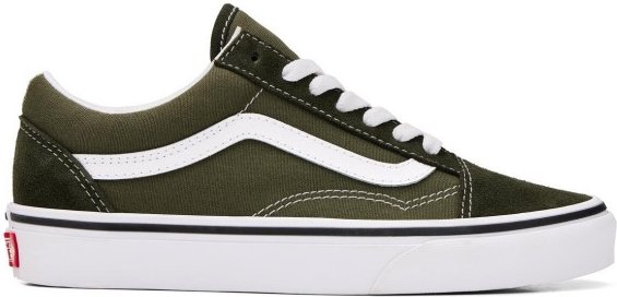 Vans - Kid's Old Skool - Sneaker Gr 34,5 weiß/oliv