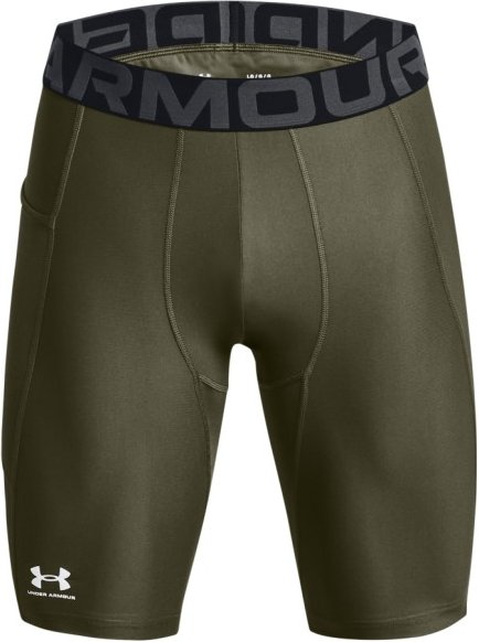 Under Armour - Heatgear Pocket Long Shorts - Kompressionswäsche Gr S - Regular oliv