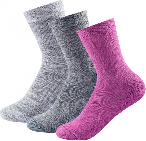 Thumbnail - Devold - Daily Medium Woman Sock 3-Pack - Multifunktionssocken Gr 36-40 grau