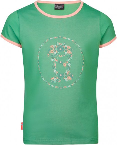 Trollkids - Girl's Flower Troll T - T-Shirt Gr 116 türkis