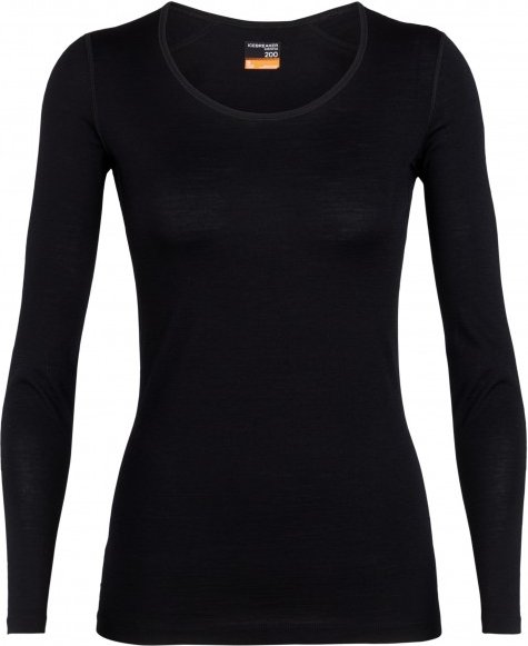 Icebreaker - Women's 200 Oasis L/S Scoop - Merinounterwäsche Gr S schwarz