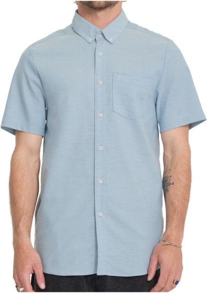 Volcom - Everett Oxford S/S - Hemd Gr M grau