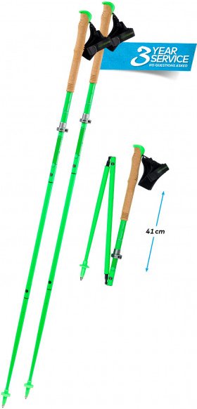 Komperdell - Carbon Cloud FXP Team Vario - Trailrunning Stöcke Gr 115-135 cm grün