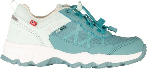 Thumbnail - Trollkids - Kid's Trolltunga Hiker Low XT - Multisportschuhe Gr 28 türkis/weiß