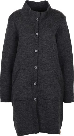 Albmerino - Women's Oversize Mantel Uni - Mantel Gr 44/46 schwarz