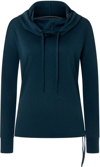 super.natural - Women's Funnel Bio Hoodie - Merinohoodie Gr S blau