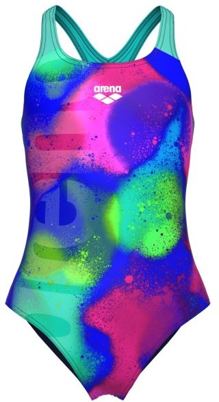 Arena - Girl's Spray Paint Swimsuit Swim Pro Back - Badeanzug Gr 152 bunt