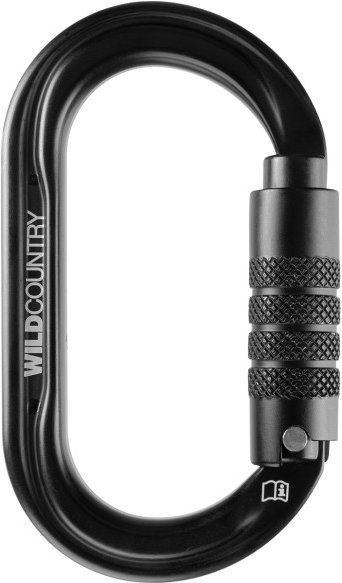 Wild Country - Wild Oval Trilock - Verschlusskarabiner schwarz/grau