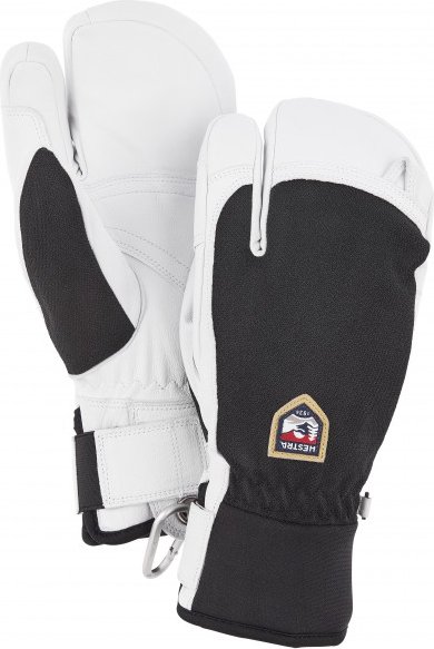Hestra - Army Leather Patrol 3 Finger - Handschuhe Gr 7 weiß/grau