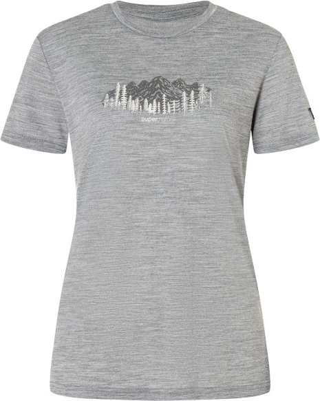 super.natural - Women's Canadian Woods Tee - Merinoshirt Gr XL grau