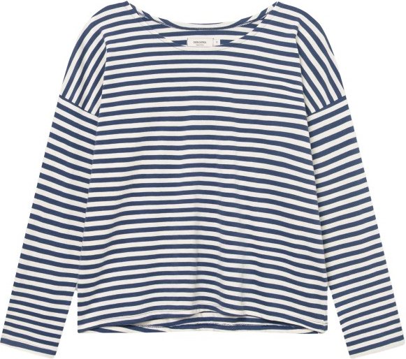 DEDICATED - Women's Top Humledal Stripes - Longsleeve Gr XL grau